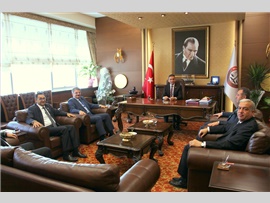 MALİ MÜŞAVİRLER ODASI BAŞKANI SAYIN; ÖMER FARUK TOKGÖZ VE YÖNETİM KURULU ÜYELERİ'NİN ZİYARETİ.