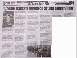 BASINDA BAROMUZ (Mersin Barosu Çocuk Hakları Merkezi Bşk. Av. Ruşen Ayşen Ayılgan'ın 'Dünya Çocuk Hakları Haftası' Basın Açıklaması)
