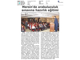 BASINDA BAROMUZ (Mersin Barosu Arabuluculuk Sınavına Hazırlık Eğitimi Düzenledi)