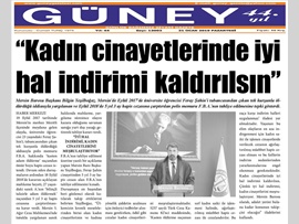 BASINDA BAROMUZ ("İyi Hal İndirimi Kadın Cinayetleri Meşrulaştırıyor")