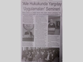 BASINDA BAROMUZ (Aile Hukukunda Yargıtay Uygulamaları Semineri)