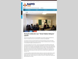 BASINDA BAROMUZ (Suriyeli Mültecilere Temel Haklar Atölyesi Yapıldı)
