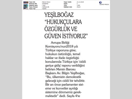 BASINDA BAROMUZ (AB Komisyonu'ndan Türkiye İçin 'Ciddi Geriye Gidiş' Raporu)