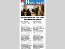 BASINDA BAROMUZ (Suriyeli Mültecilere Temel Haklar Atölyesi Yapıldı)