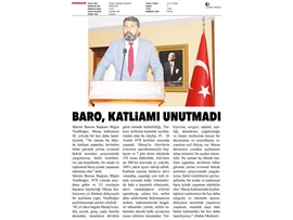 BASINDA BAROMUZ (Başkanımız Yeşilboğaz'dan Maraş Katliamı yıldönümü mesajı)