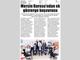 BASINDA BAROMUZ (Avukatlara Ek Gösterge Başvurusu)