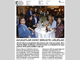 BASINDA BAROMUZ (Avukatlarımız 2018'i Birlikte Uğurladı)