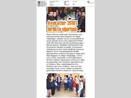 BASINDA BAROMUZ (Avukatlarımız 2018'i Birlikte Uğurladı)