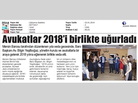 BASINDA BAROMUZ (Avukatlarımız 2018'i Birlikte Uğurladı)