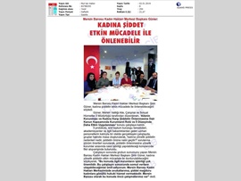 BASINDA BAROMUZ (Kadına Şiddet Etkin Mücadele İle Önlenebilir)