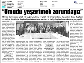 BASINDA BAROMUZ (2018 YılınıDeğerlendirme ve 2019'u Planlama Toplantısı Yapıldı)