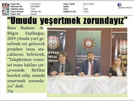 BASINDA BAROMUZ (2018 YılınıDeğerlendirme ve 2019'u Planlama Toplantısı Yapıldı)