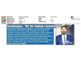 BASINDA BAROMUZ (Yeşilboğaz: "Gezi Davasında Hukuk Cinayeti İşlenmiştir")