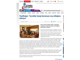 BASINDA BAROMUZ (Yeşilboğaz: "Çocuklar Hangi Davranışın Suç Olduğunu Bilmiyor")