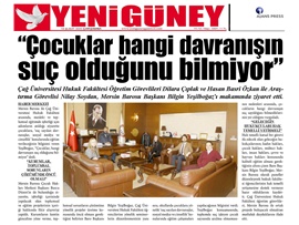 BASINDA BAROMUZ (Yeşilboğaz: "Çocuklar Hangi Davranışın Suç Olduğunu Bilmiyor")