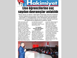 BASINDA BAROMUZ (Baro Bşk. Er: "Çocuklar Suç Sayılan Davranışları Bilmiyor)