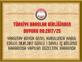 Türkiye Barolar Birliği Başkanlığından