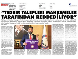 Yeşilboğaz: "Mahkemelerde tedbir talepleri reddediliyor"