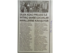 Mersin Barosu Dilek Ağacı Projesi