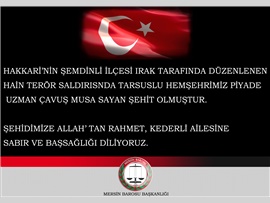 ŞEHİDİMİZ VAR MERSİN !