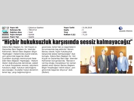 BASINDA BAROMUZ (Adana ve Gaziantep Baro Başkanlarından Baro Başkanımız Bilgin Yeşilboğaz'a Ziyaret)
