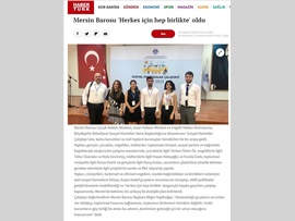 BASINDA BAROMUZ (Mersin Barosu Herkes İçin Hep Birlikte Oldu)