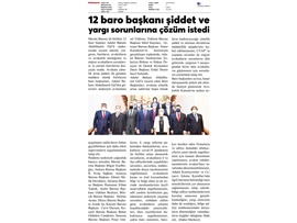 Baro Başkanları Adalet Bakanı Sn. Abdulhamit Gül'e avukat şiddet ve meslek sorunlarına çözüm istedi