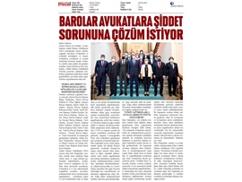 Baro Başkanları Adalet Bakanı Sn. Abdulhamit Gül'e avukat şiddet ve meslek sorunlarına çözüm istedi