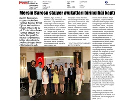 BASINDA BAROMUZ (Mersin Barosu Kurgusal Duruşma Yarışmasında Akdeniz Bölge Birincisi Oldu)