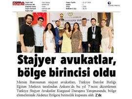 BASINDA BAROMUZ (Mersin Barosu Kurgusal Duruşma Yarışmasında Akdeniz Bölge Birincisi Oldu)