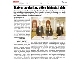 BASINDA BAROMUZ (Mersin Barosu Kurgusal Duruşma Yarışmasında Akdeniz Bölge Birincisi Oldu)