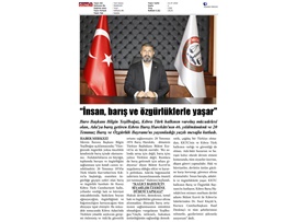 BASINDA BAROMUZ (Başkanımızdan KKTC Barış ve Özgürlük Bayramı Mesajı)
