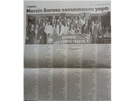 Mersin Barosu İstanbul Sözleşmesi duruşmasında savunmasını yaptı