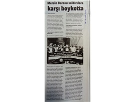 Mersin Barosu Boykotta