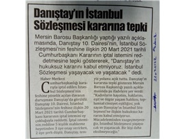 Baromuzdan, Danıştay'ın İstanbul Sözleşmsi kararına tepki