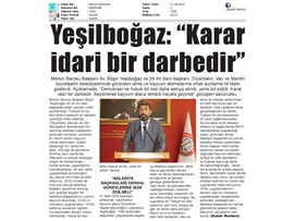 BASINDA BAROMUZ (Kayyuma Barolardan Ortak Tepki)