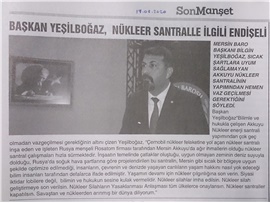 BASINDA BAROMUZ (Yeşilboğaz: "Devlet Depremde Mücbir Sebep Bahanesine Sığınamaz")