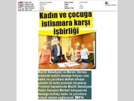 BASINDA BAROMUZ (Mersin Barosu ve Mezitli Belediyesi, Kadınlar ve Çocuklar İçin El Ele Verdi)