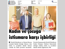BASINDA BAROMUZ (Mersin Barosu ve Mezitli Belediyesi, Kadınlar ve Çocuklar İçin El Ele Verdi)