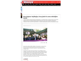 BASINDA BAROMUZ (Başkanımız Yeşilboğaz, Feray Şahin anma etkinliğine katıldı)