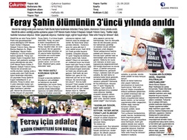 BASINDA BAROMUZ (Başkanımız Yeşilboğaz, Feray Şahin anma etkinliğine katıldı)