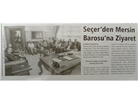 Başkan Seçer'den Baro'ya ziyaret