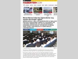 BASINDA BAROMUZ (Mersin Barosu'ndan Lise Öğrencilerine 'Suç Sayılan Davranışlar' Eğitimi) 21.10.2017