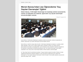BASINDA BAROMUZ (Mersin Barosu'ndan Lise Öğrencilerine 'Suç Sayılan Davranışlar' Eğitimi) 21.10.2017