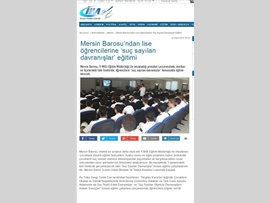 BASINDA BAROMUZ (Mersin Barosu'ndan Lise Öğrencilerine 'Suç Sayılan Davranışlar' Eğitimi) 21.10.2017