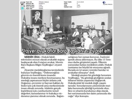 BASINDA BAROMUZ (Yeşilboğaz: "Hukukçuluk Meslek Değil, Yaşam Tarzıdır"