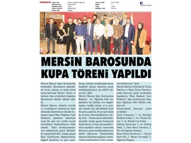 Mersin Barosunda kupa töreni yapıldı