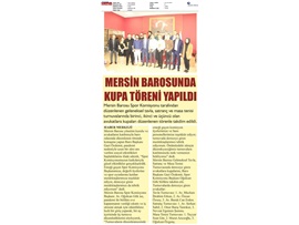 Mersin Barosunda kupa töreni yapıldı