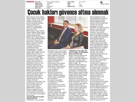 BASINDA BAROMUZ (Mersin Barosu Çocuk Hakları Merkezi Bşk. Av. Ruşen Ayşen Ayılgan'ın 'Dünya Çocuk Hakları Haftası' Basın Açıklaması)