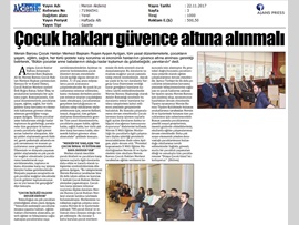 BASINDA BAROMUZ (Mersin Barosu Çocuk Hakları Merkezi Bşk. Av. Ruşen Ayşen Ayılgan'ın 'Dünya Çocuk Hakları Haftası' Basın Açıklaması)